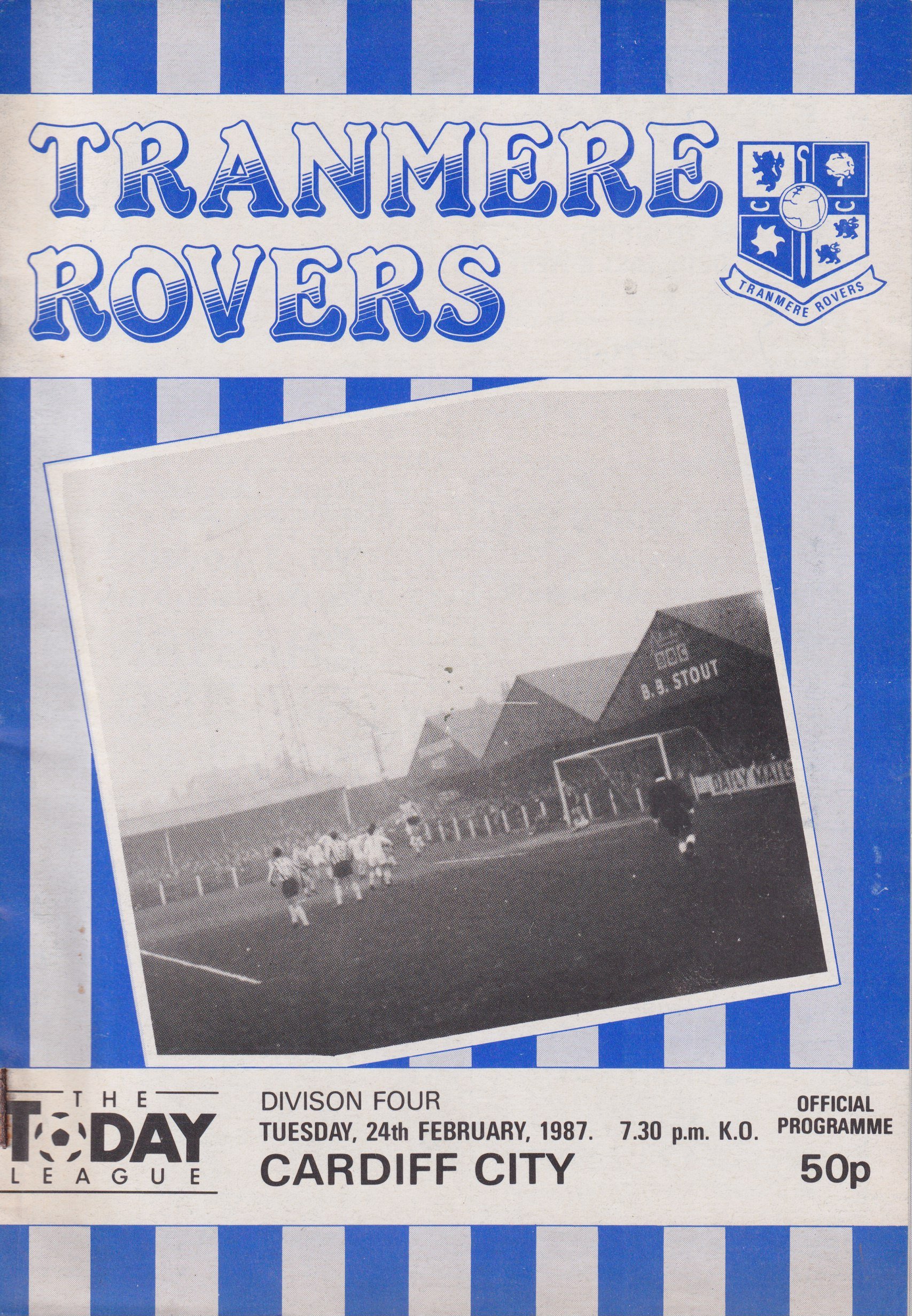 Tranmere Rovers v Cardiff City match programme